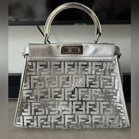fendi zucca print monogram peekaboo